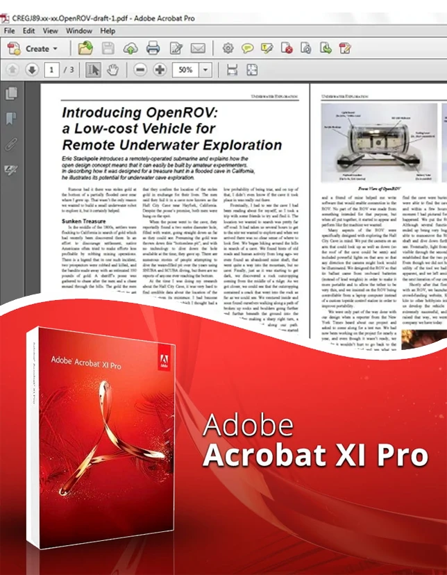 Adobe Acrobat XI Pro PDF Editing Software