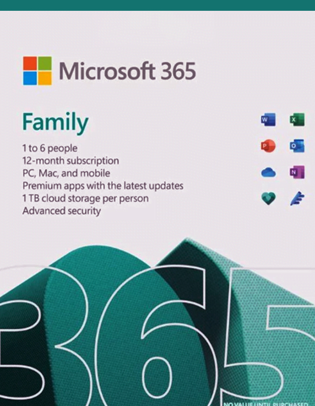 Microsoft Office 365 Family – 12 Months Subscription