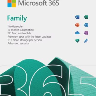 Microsoft Office 365 Family – 15 Months Subscription | Up to 6 Users