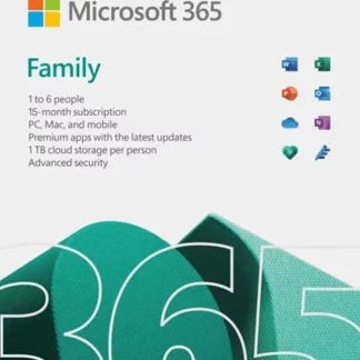 Microsoft Office 365 Family 15 Months Subscription | Up to 6 Users