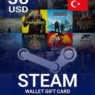 Steam Wallet Gift Card 50 USD Key TURKEY